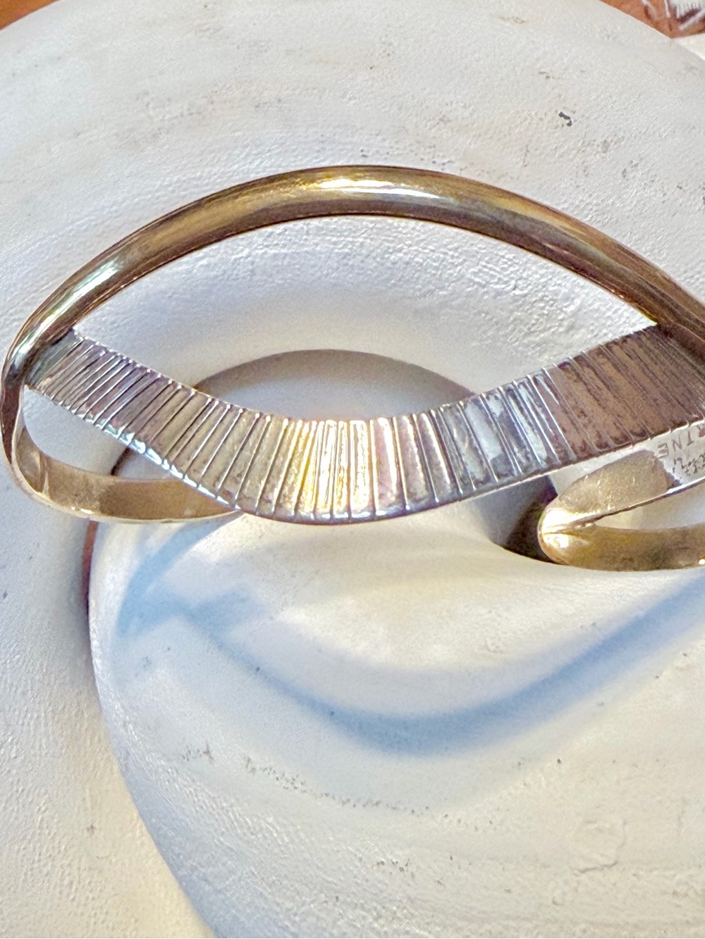 Courtney Peterson mixed metal cuff bracelet. Sterling silver